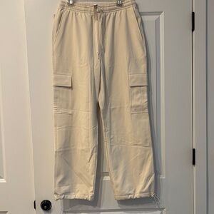 Pink by Victoria Secret Sz LG nwt Cream Cargo Pants
